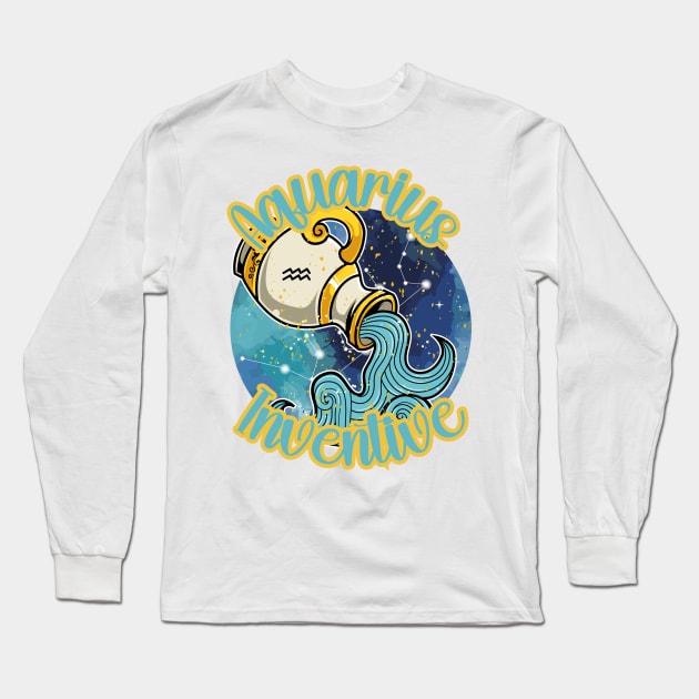 Aquarius Long Sleeve T-Shirt by Mujji